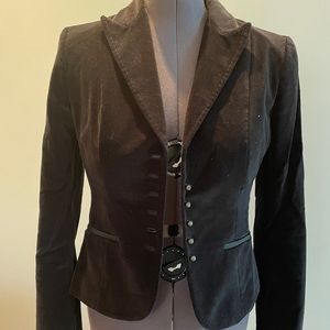 Tahari black velvet jacket